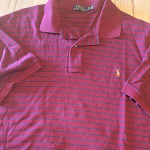 Ralph Lauren Maroon and Navy Polo Shirt